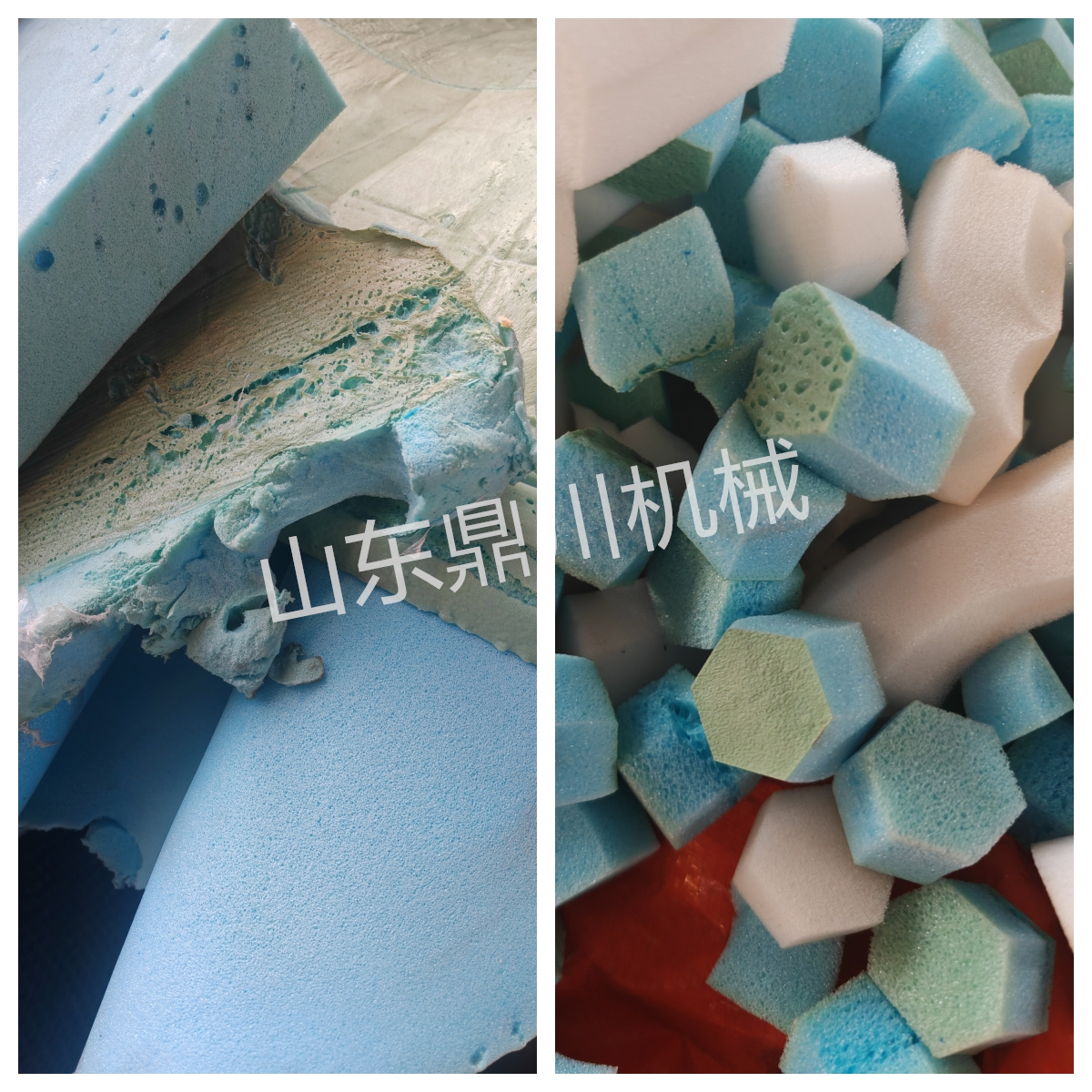 发泡海绵切六角形效果