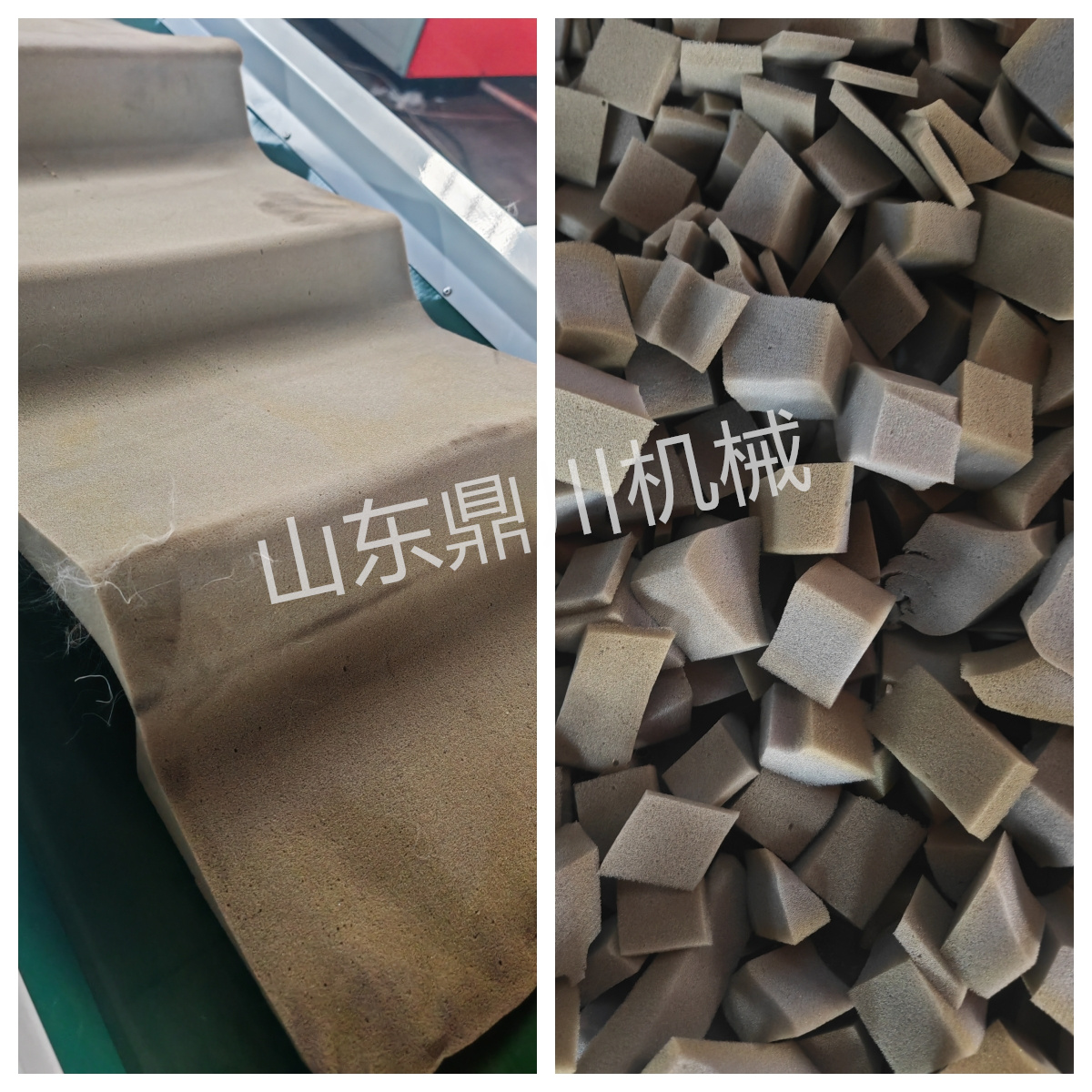 灰色波浪海绵切块效果