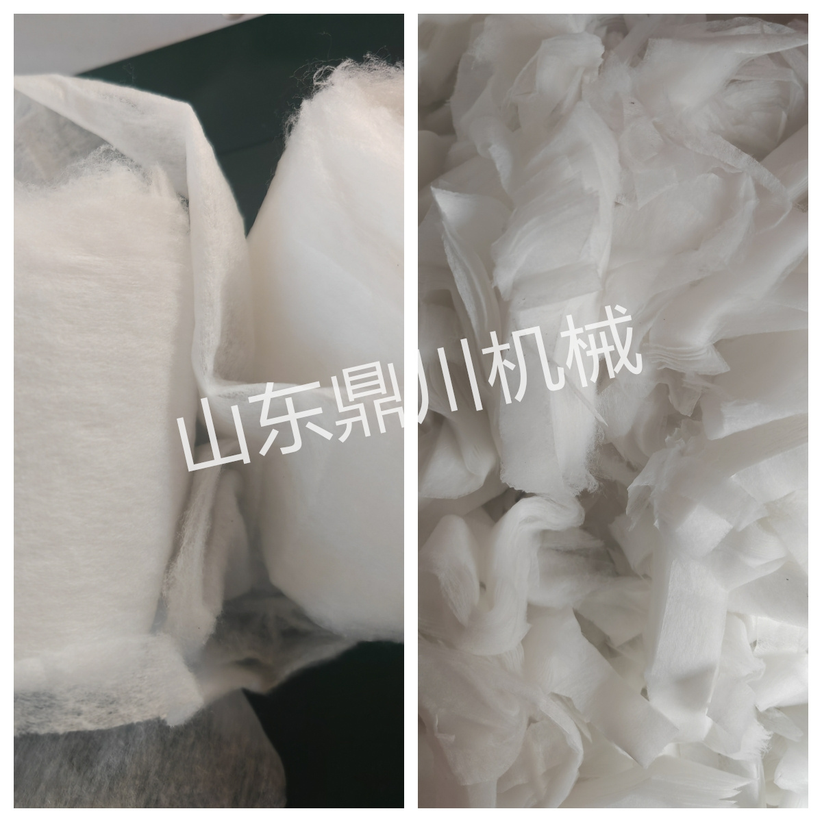 无纺布条切断效果