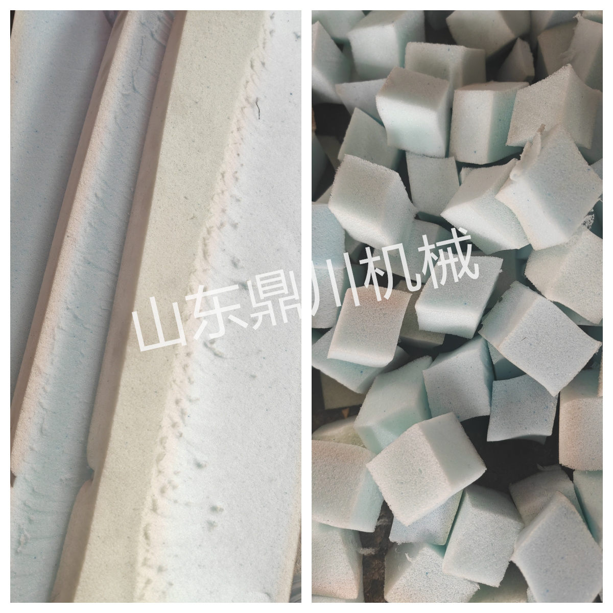 海绵切粒效果