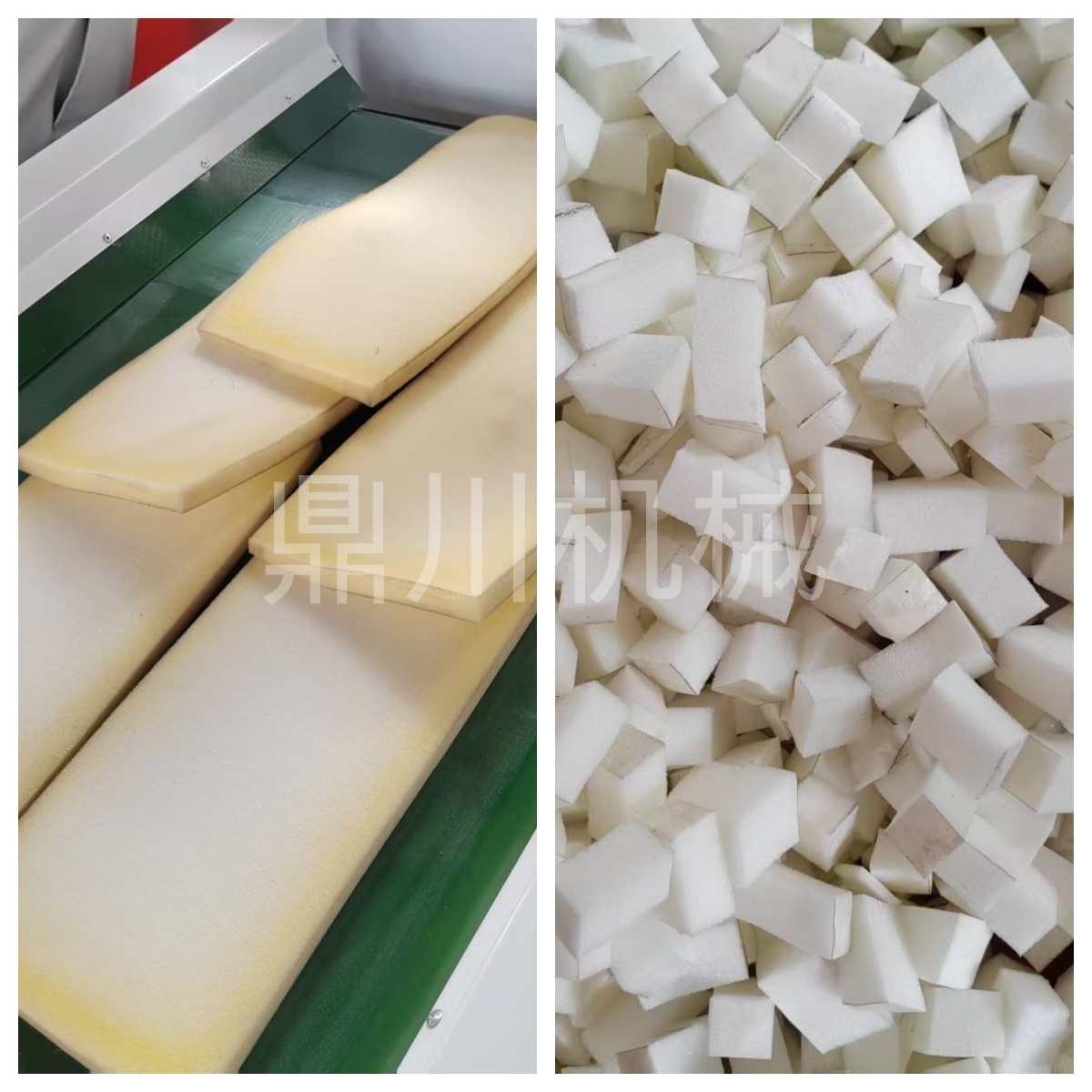 海绵切粒对比
